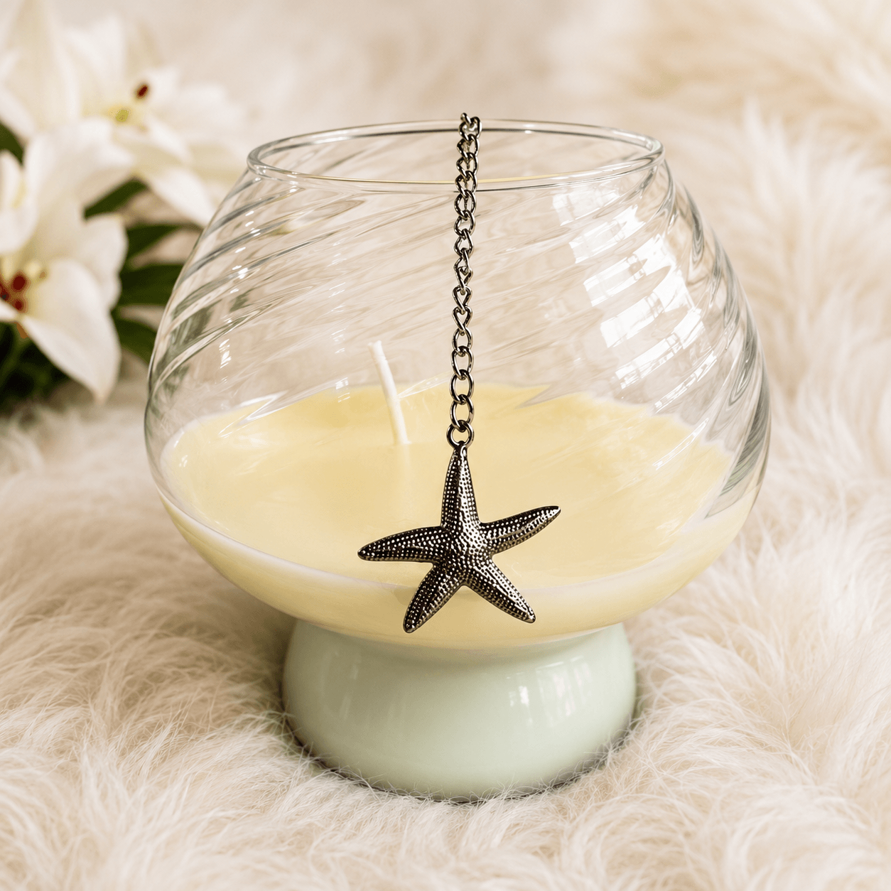 Coral, vela en vaso Coral - Imagen 1